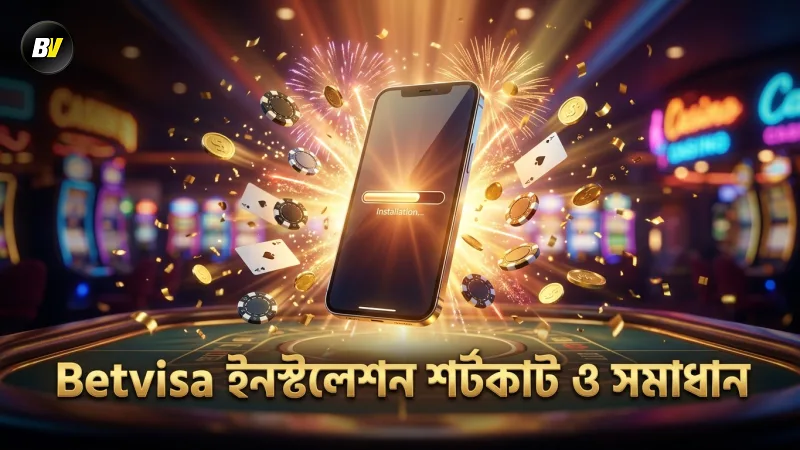 Betvisa অ্যাপ ইনস্টলেশনের সময় শর্টকাট ও সাধারণ সমস্যা সমাধান।