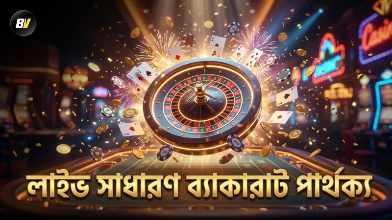 লাইভ ব্যাকারাট ও সাধারণ ব্যাকারাটের পরিবেশগত পার্থক্য স্পষ্ট।